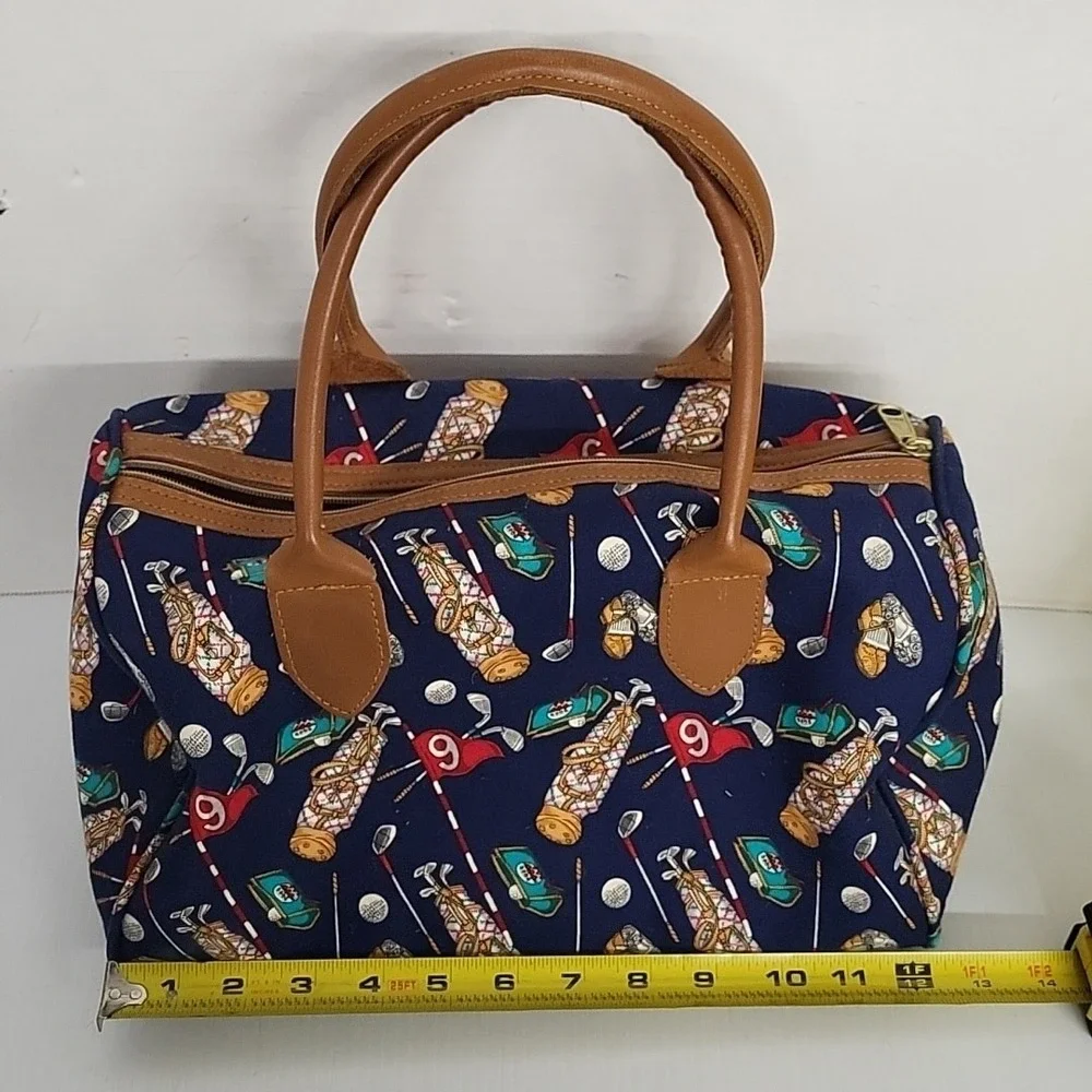 Vintage Canvas Golf Handbag Bright Color‎ Retro Purse